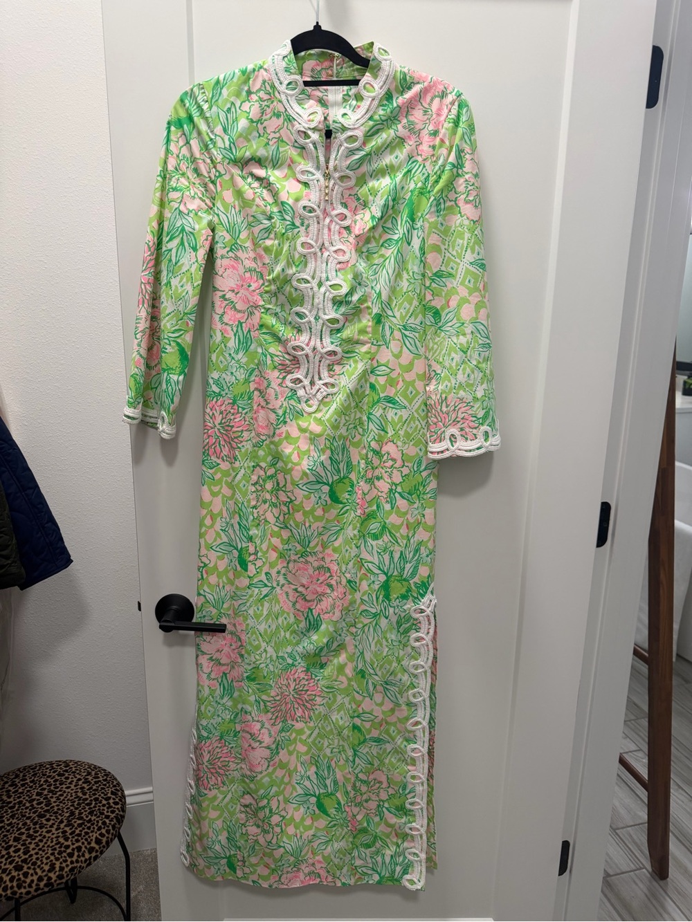Lilly Pulitzer Shealyn 3/4
Sleeve Maxi Caftan Lime Feelin 2 - Picture 2 of 4
